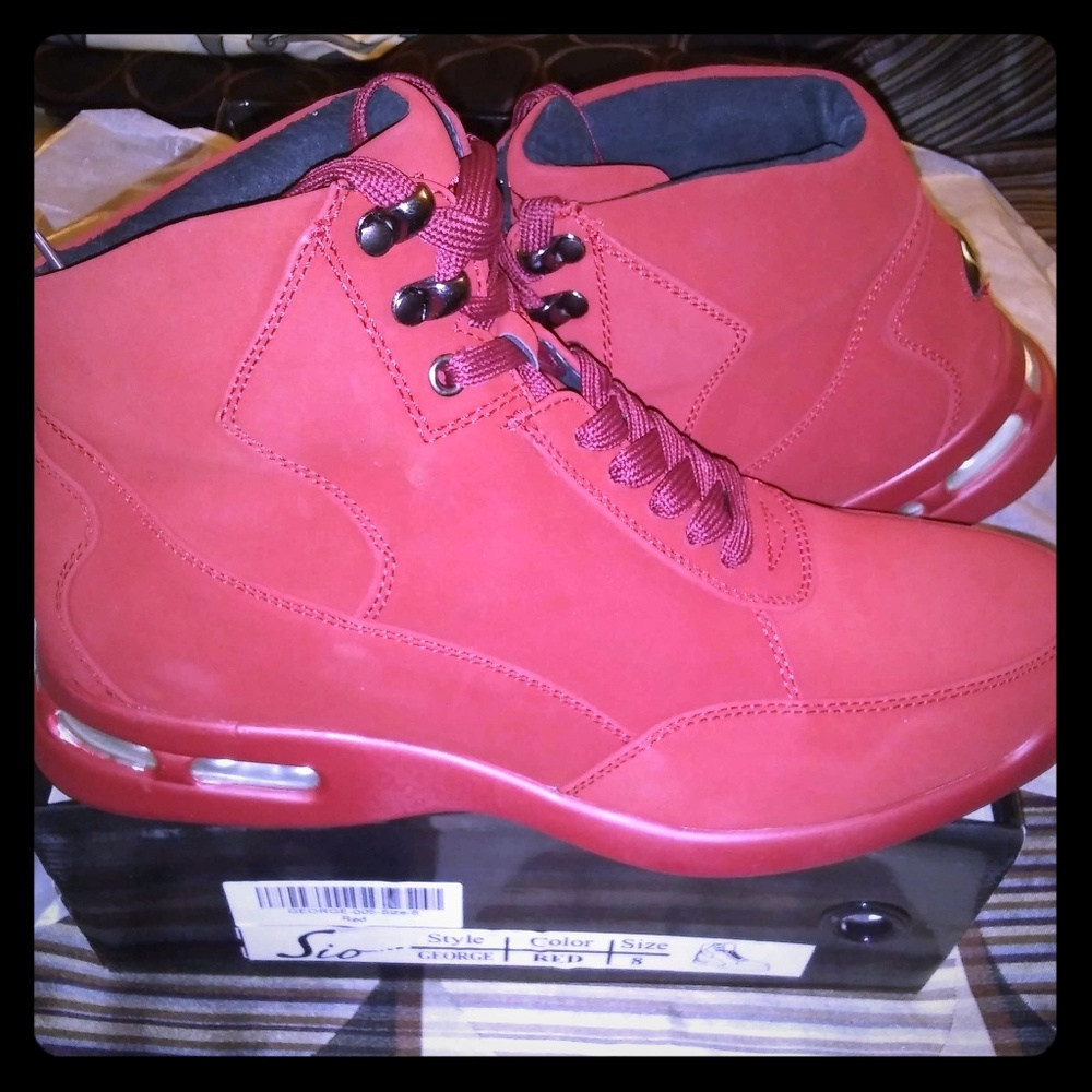 Mens red boots